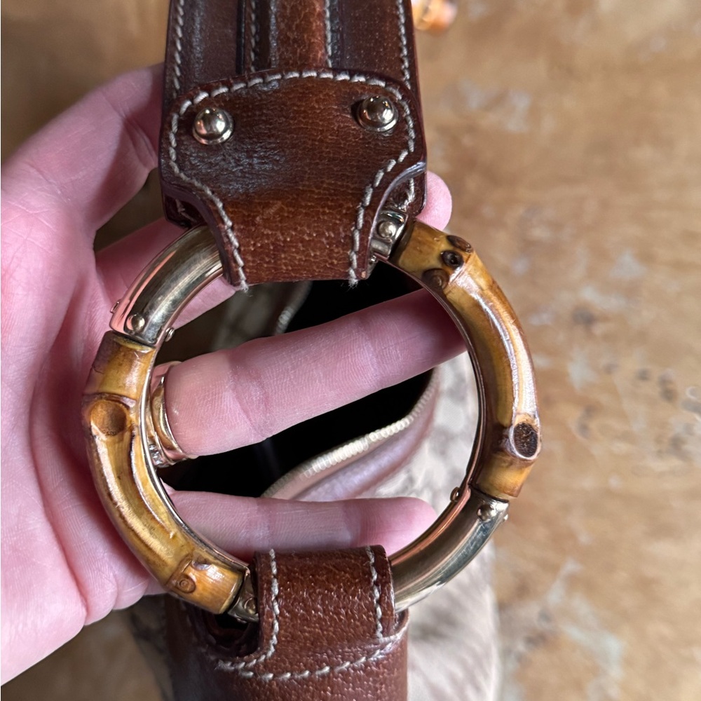 Gucci Signature Brown and Tan Hobo Bag **Entrupy Certified - Picture 15 of 16